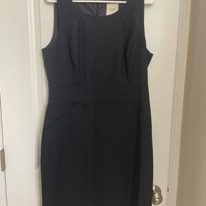 J. Crew Black Sleeveless Business Midi Dress
